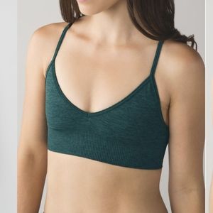 Lululemon Ebb To Street Bra Heathered Fuel Green